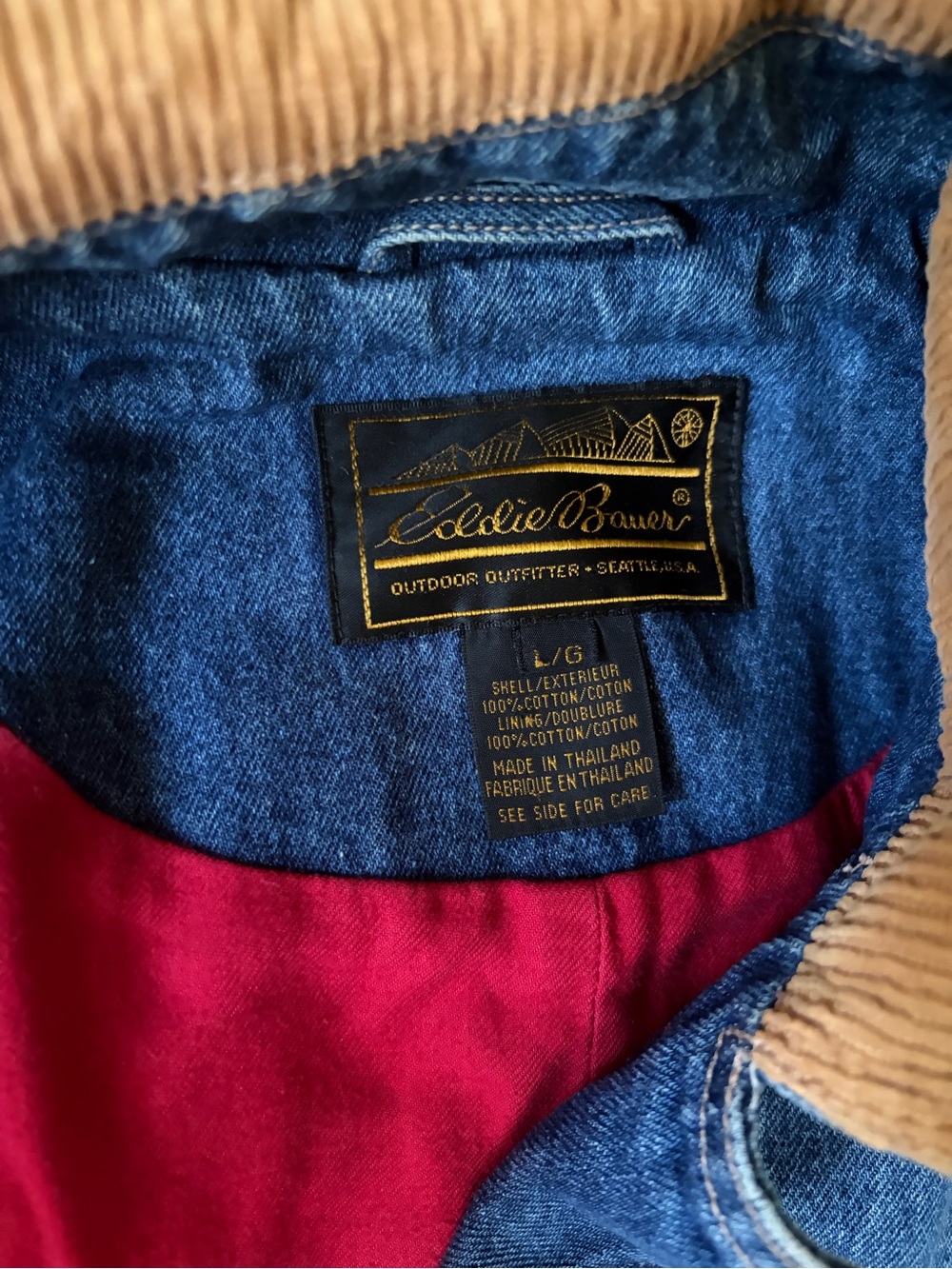Eddie Bauer Women's Jeans - Blue with Red Lining